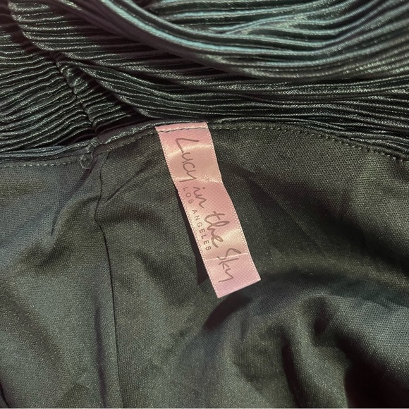 Lucy in the Sky Dress Women's Size‎ Medium Dark Green Turquoise Mini Ribbed - Picture 11 of 12